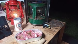 キャンプと豚ロース焼肉
