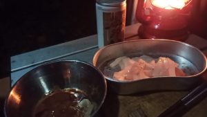 ヤリイカの刺身と胆醤油