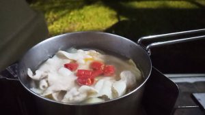 豚キムチ鍋と唐辛子