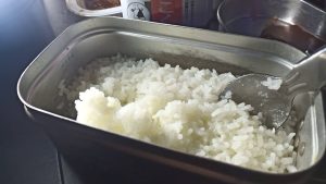 メスティンで炊いた白米