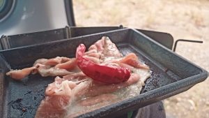 豚ロースと唐辛子