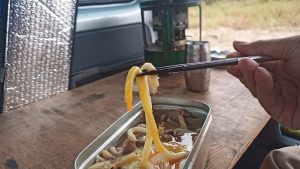 デイキャンプでうどん