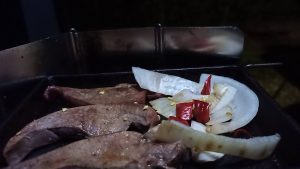 豚レバーの鉄板焼き