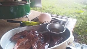 豚レバーの鉄板焼き