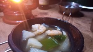 バナメイエビと里芋