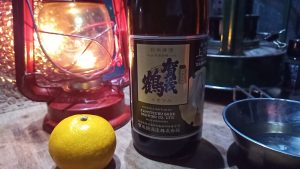 キャンプで日本酒の賀茂鶴　