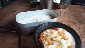 メスティンとトロロご飯