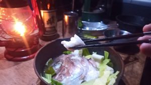 スキレットで鯛の酒蒸し