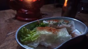 キャンプで生春巻き