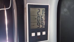 キャンプ地の朝の気温