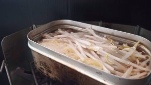 ダイソーメスティンでモヤシラーメン