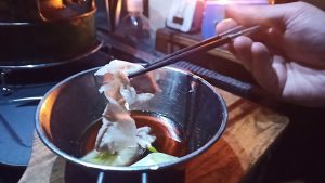 ダイソーメスティンでしゃぶしゃぶ