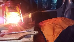 車中泊と電気毛布
