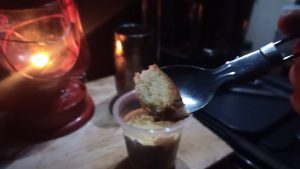 キャンプデザートで北海道チーズケーキ