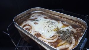 残ったハヤシライスにうどん