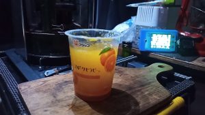 キャンプでミカンゼリー