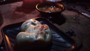 ベーコンパンととろけるチーズ