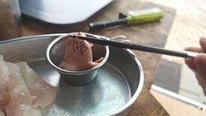 カワハギの肝醤油