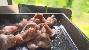 砂肝の鉄板焼き