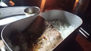 メスティン炊飯と焼き肉