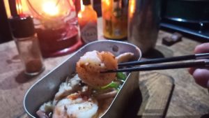 メスティン1合でアヒージョ