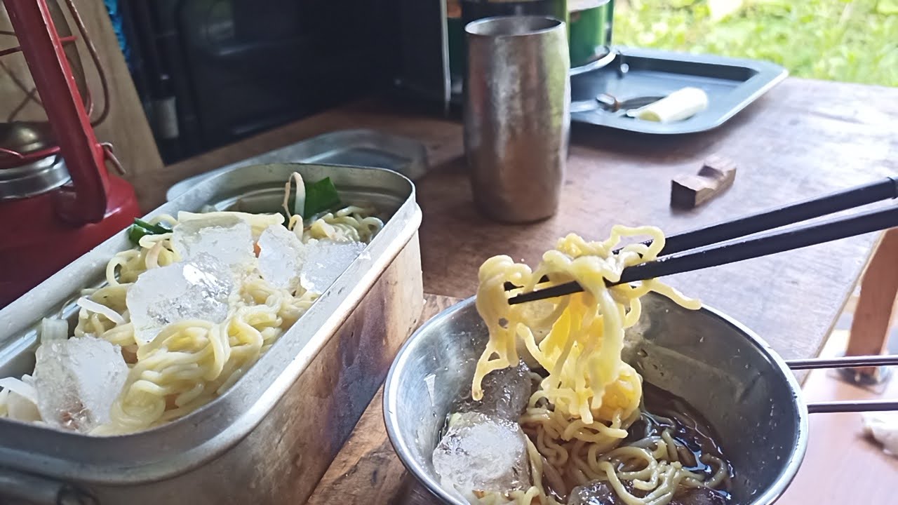 キャンプで冷やし中華