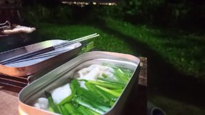 メスティンでワンタンスープ