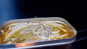 メスティンで〆のうどん