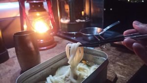 鶏鍋の出汁で煮込みうどん