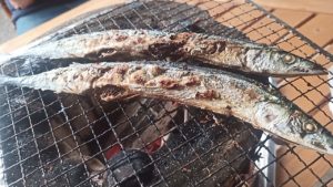 サンマの炭火焼き