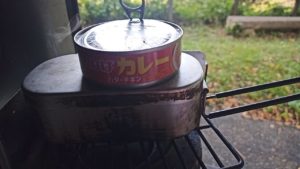 いなばのカレーとメスティン炊飯