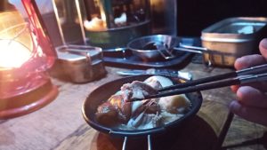 コウグリ（ウマヅラハギ）のアラ鍋