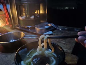 キンメダイの出汁にうどん