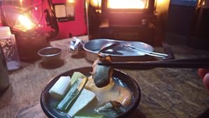 キャンプと牡蠣鍋
