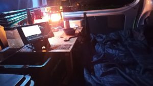 今夜の車中泊レイアウト