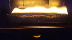 アイロンストーブの芯の底上げ