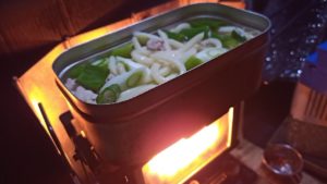 ホルモン鍋の後にうどん