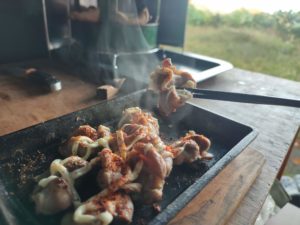 砂肝の鉄板焼き