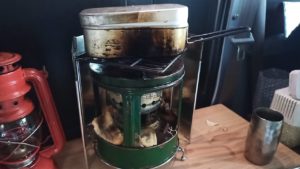 中華ストーブとメスティン